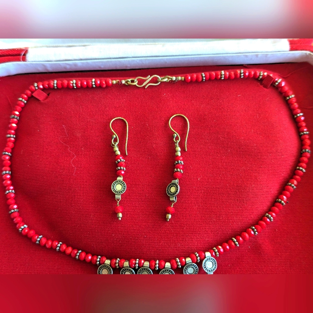Neckless and earrings East Indian